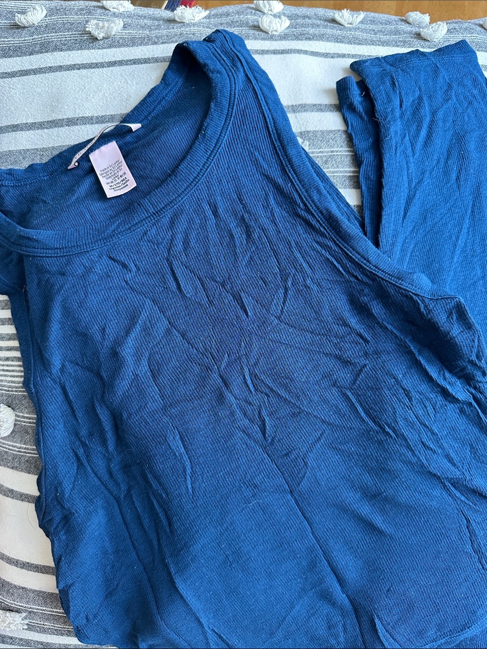 Victoria's Secret Blue Ribbed Lounge Set